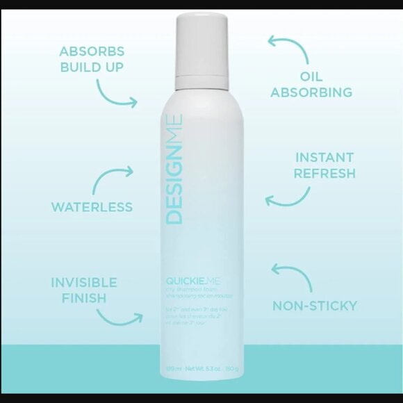 ❣️2/$36 NEW Design Me Hair Quickie.ME Dry Shampoo Foam Full Size Retail $26.00 - Picture 12 of 14